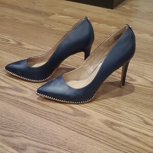 BCBGeneration Navy Heels with Stud Detailing